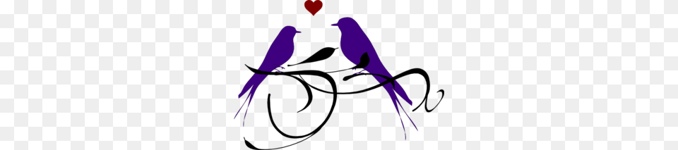 Birds On A Branch Clip Art, Purple, Animal, Bird, Blackbird Png