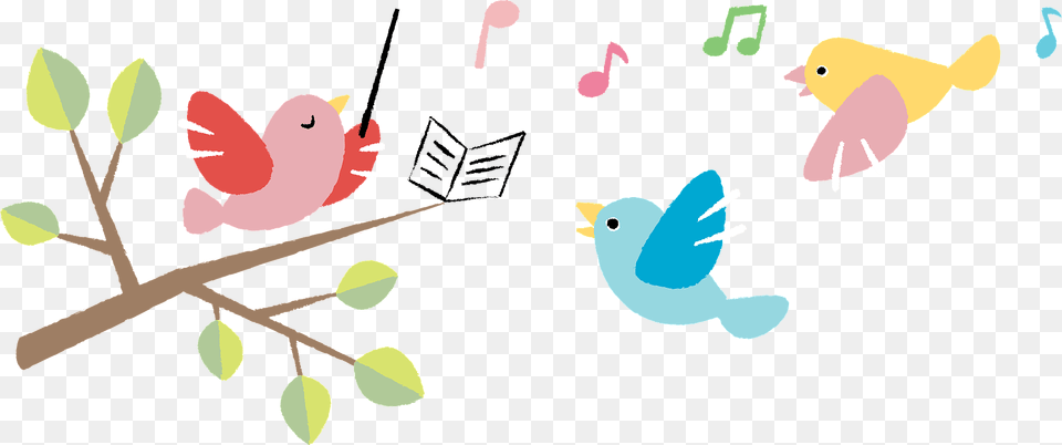 Birds Singing Clipart, Animal, Bird, Art, Graphics Free Png