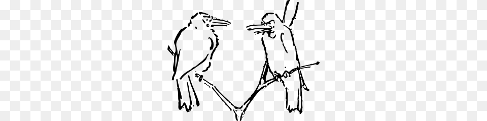 Birds Talking Tree Branch Clip Art, Animal, Beak, Bird, Kangaroo Png Image