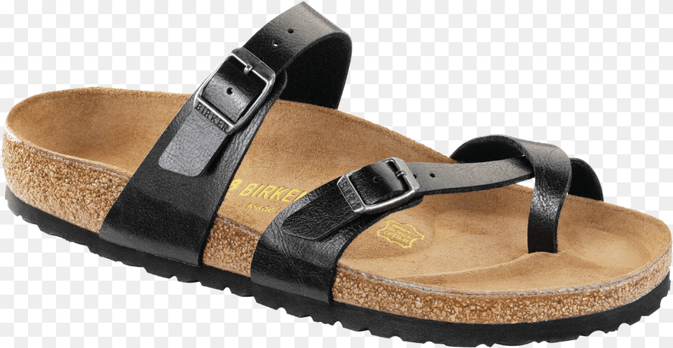 Birkenstock Mayari Licorice Birko Flor Birkenstock Mayari Black, Clothing, Footwear, Sandal Png