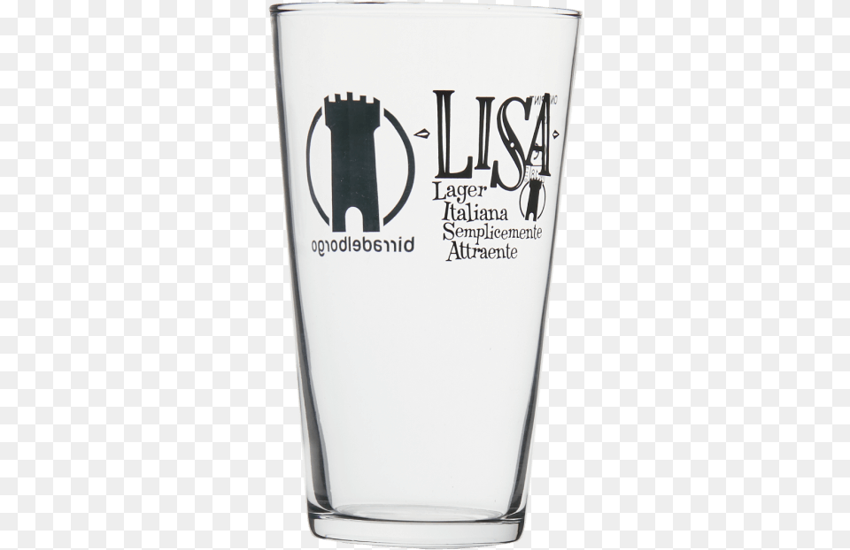 Birra Del Borgo Lisa Pint Glass Pint Glass, Alcohol, Beer, Beer Glass, Beverage Free Png Download