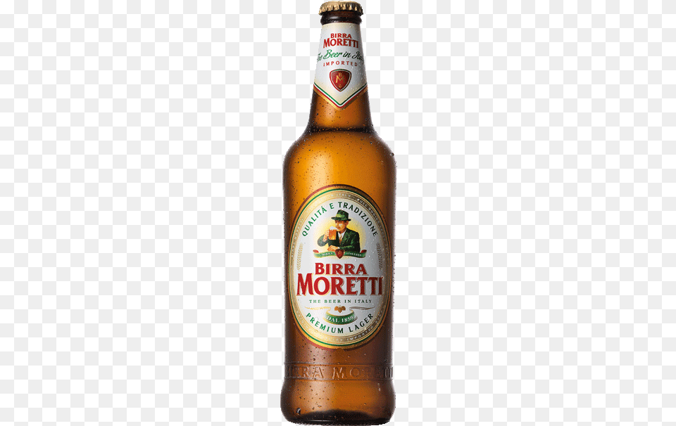 Birra Moretti Bottle, Liquor, Lager, Beverage, Beer Bottle Free Transparent Png