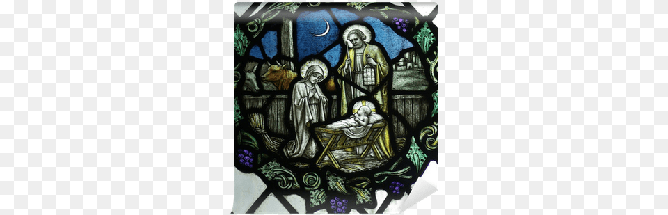 Birth Of Jesus Canvas, Art, Person, Stained Glass, Baby Png Image