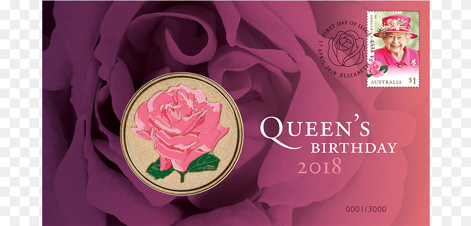 Birthday 2018 Stamp And Medallion Cover, Person, Flower, Plant Png Image