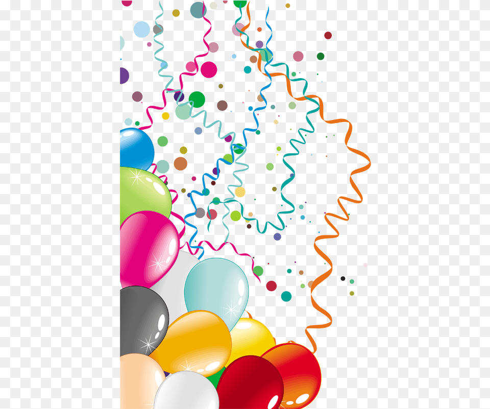 Birthday, Paper, Balloon, Confetti Free Transparent Png