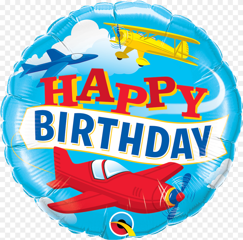 Birthday Airplane Foil Balloon Bargain Balloons Happy Birthday Plane Balloon, Inflatable, Logo Png