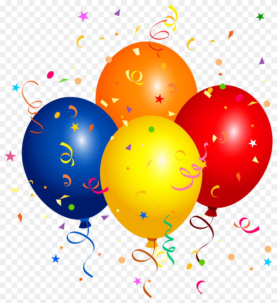Birthday Ballon 1 Image Birthday Balloons Hd, Balloon, Paper, Confetti Free Transparent Png