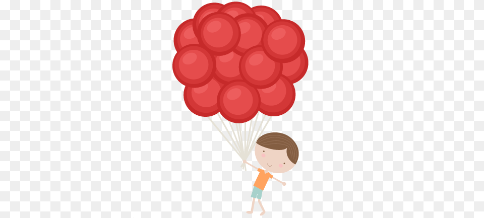 Birthday Balloon Boy Holding Balloons Transparent Kid Holding A Balloon, Person, Dynamite, Weapon Png