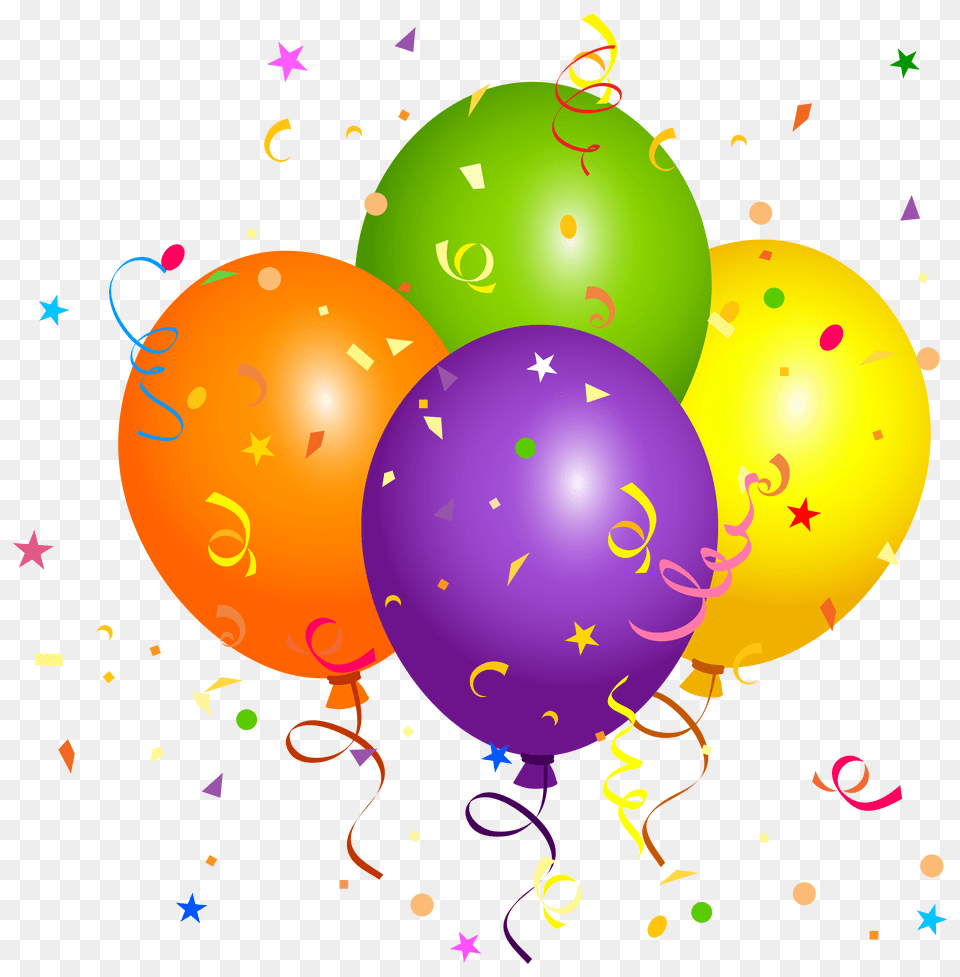 Birthday Balloons Clipart Balloon Happy Vector Birthday Balloon, Paper, Confetti Free Transparent Png