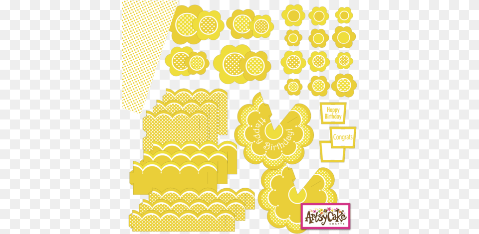 Birthday Banner Yellow With Dots Portable Network Graphics, Pattern Png