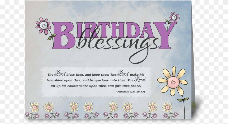 Birthday Blessings Flowers Amp Bible Verse Greeting Card Birthday Message With Bible Verses, Envelope, Greeting Card, Mail, Text Png Image