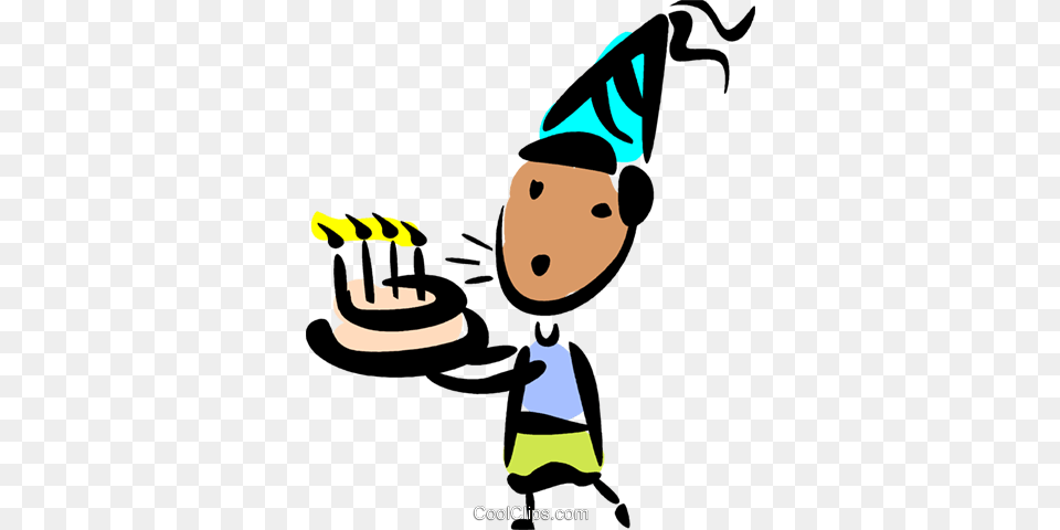 Birthday Boy Blowing Out The Candles Royalty Vector Clip Art, Person, People, Clothing, Hat Png