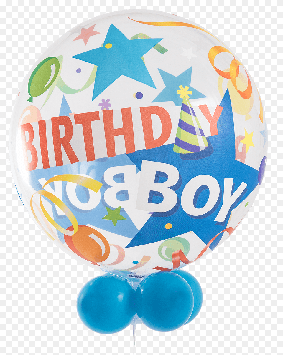 Birthday Boy Party Hat Bubble Balloon With Balloon Birthday Boy Balloon, Ball, Rugby, Rugby Ball, Sport Free Png Download