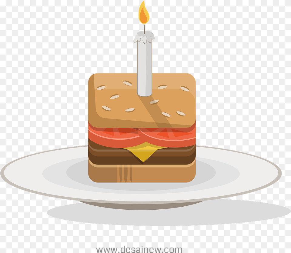 Birthday Burger Cake Birthday Cake Burger Birthday Cake, Cream, Dessert, Food Free Transparent Png