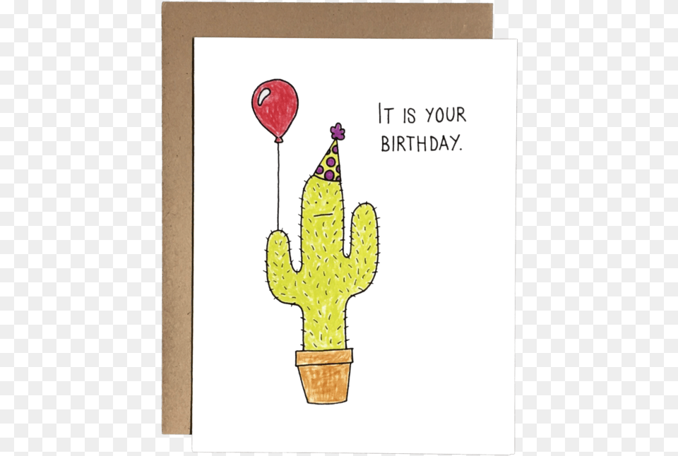 Birthday Cactus, Balloon, Plant Free Png Download