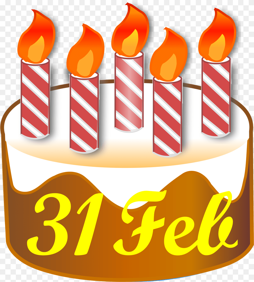 Birthday Cake 5 Candles, Birthday Cake, Cream, Dessert, Food Free Png Download