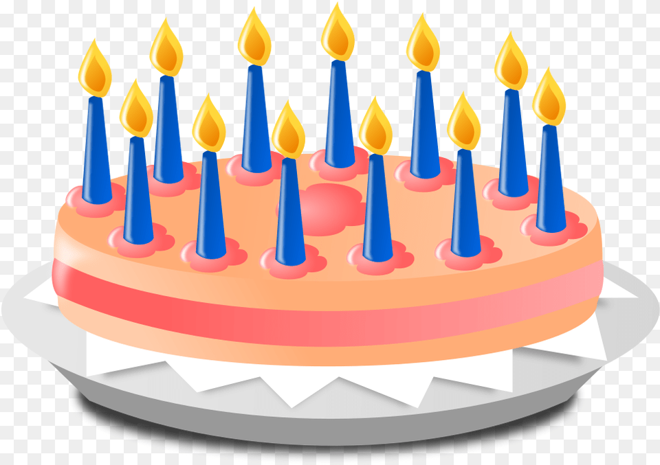 Birthday Cake Animated, Birthday Cake, Cream, Dessert, Food Free Png