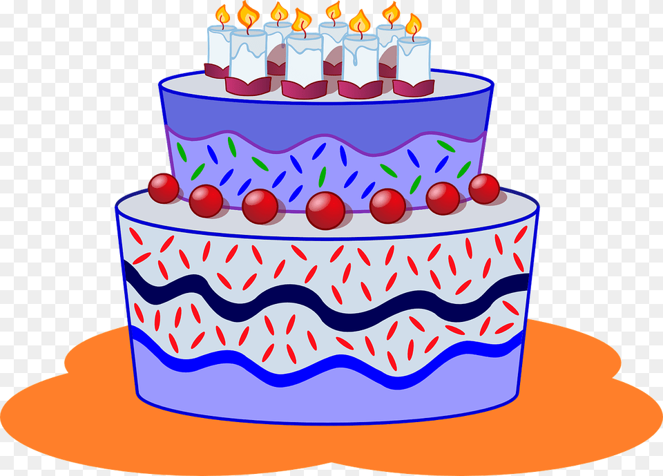 Birthday Cake Boy Cartoon, Birthday Cake, Cream, Dessert, Food Free Png Download