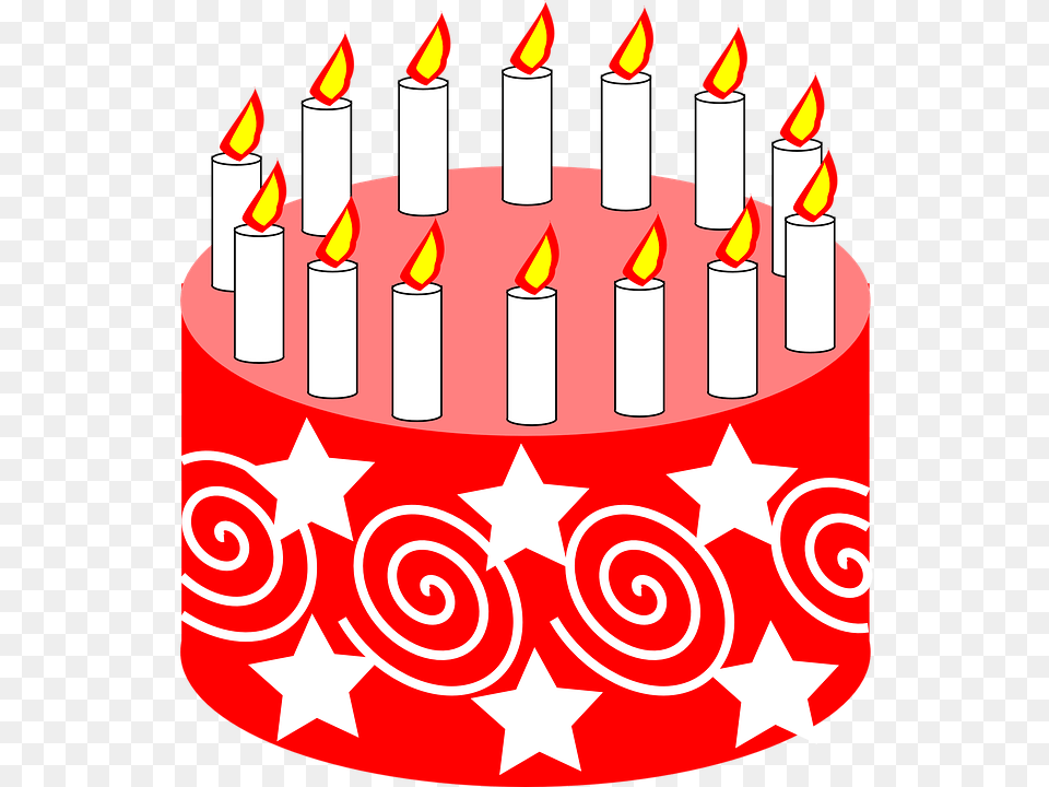 Birthday Cake Cake Torte Birthday Dessert Sweet Red Birthday Cake Clipart, Birthday Cake, Food, Cream, Dynamite Free Png