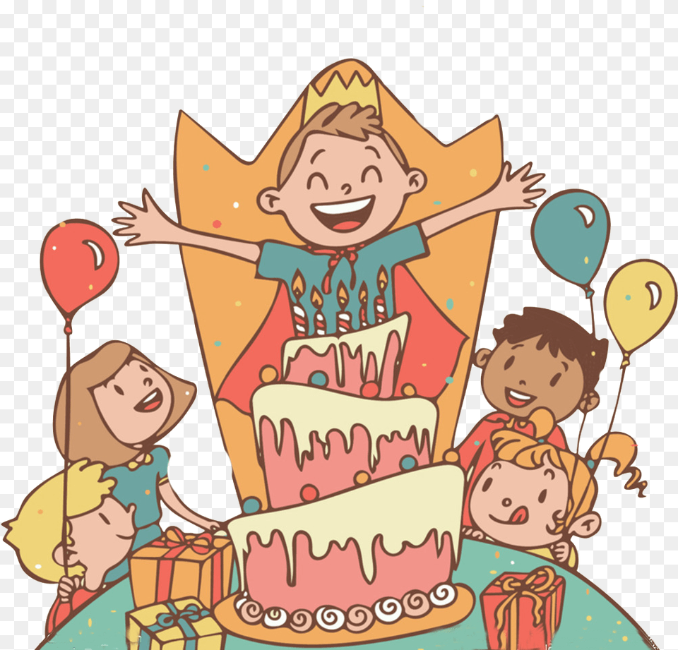 Birthday Cake Childrens Party Boy Birthday Party, Person, People, Baby, Head Free Png