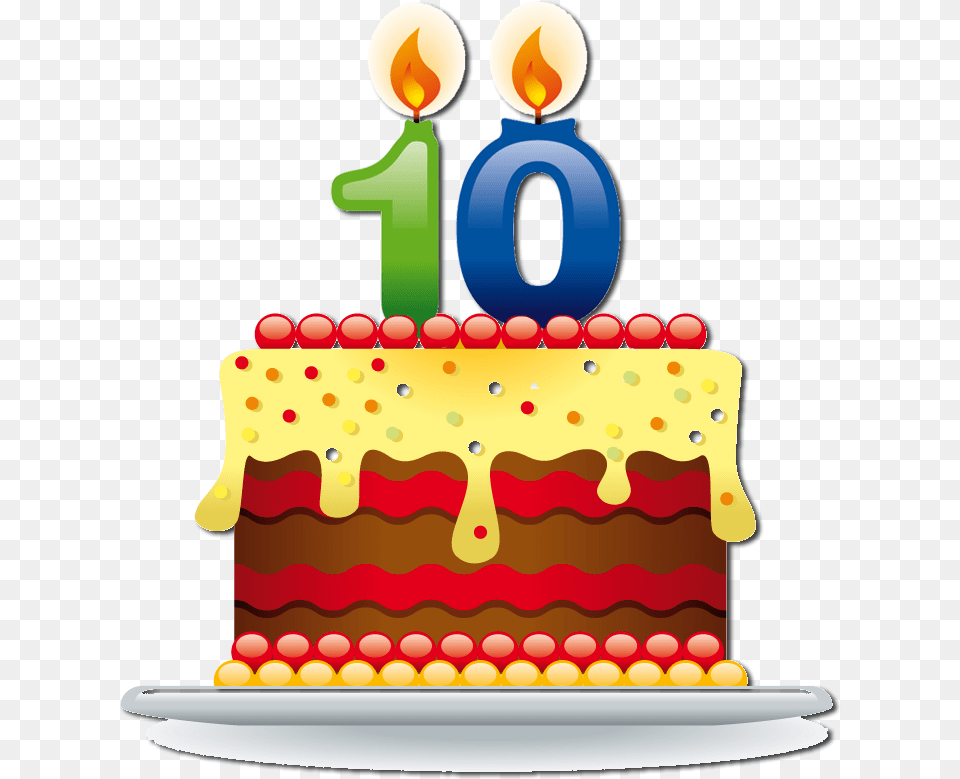 Birthday Cake Clip Art 10th Birthday Cake Clipart, Birthday Cake, Cream, Dessert, Food Free Png Download