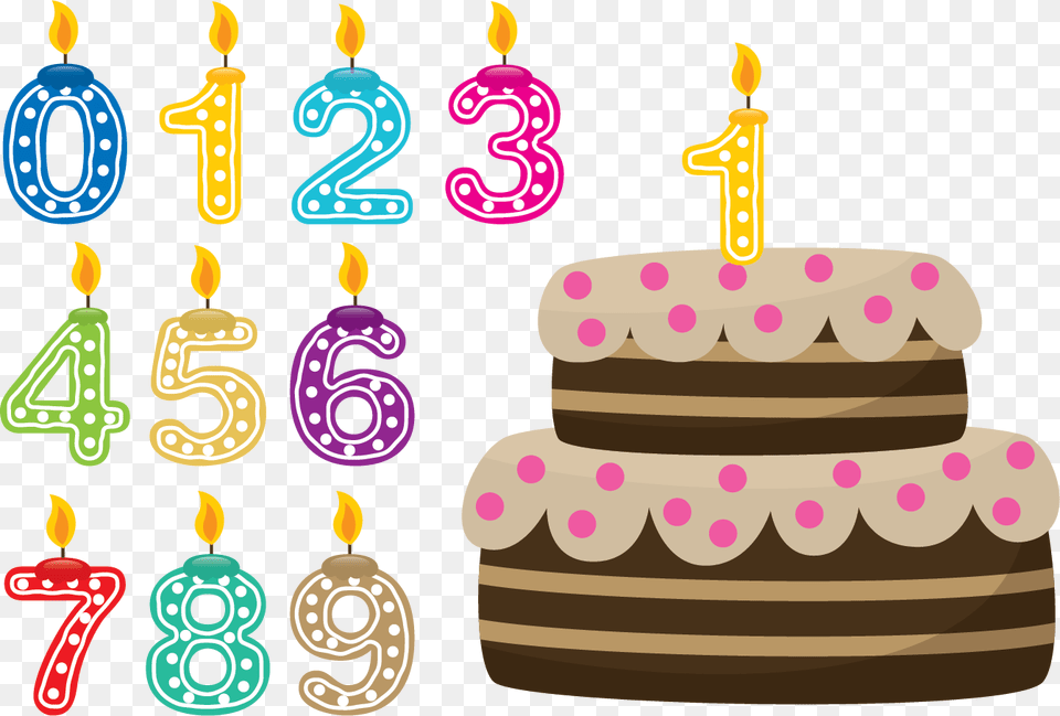 Birthday Cake Clip Art Birthday Cake With Numbers, Birthday Cake, Cream, Dessert, Food Free Png
