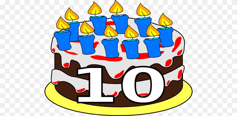 Birthday Cake Clip Art Happy Birthday Cake Clipart Happy 10th Birthday, Birthday Cake, Cream, Dessert, Food Png