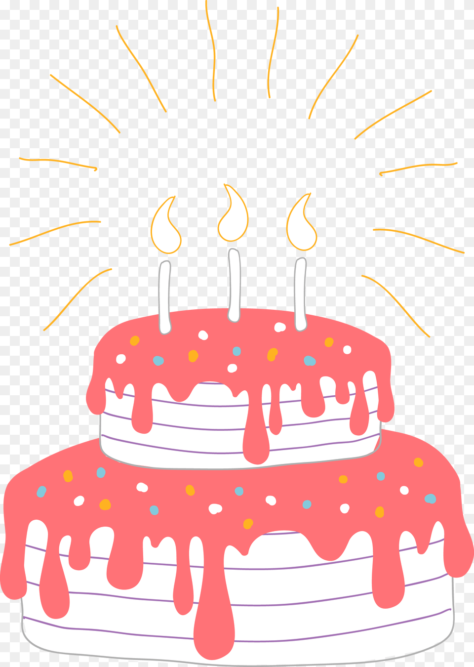 Birthday Cake Clip Art Image, Birthday Cake, Cream, Dessert, Food Free Png Download