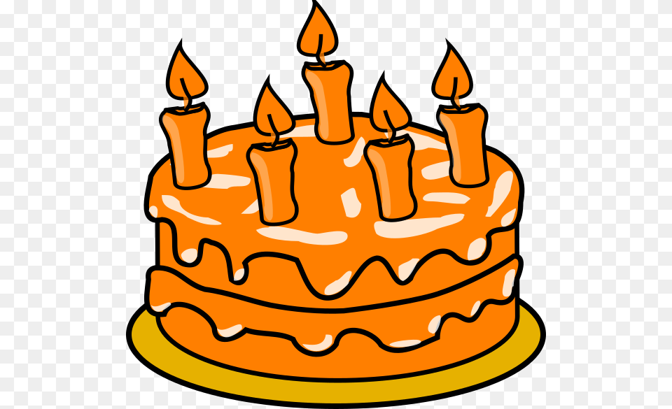 Birthday Cake Clip Art Orange, Birthday Cake, Cream, Dessert, Food Free Transparent Png