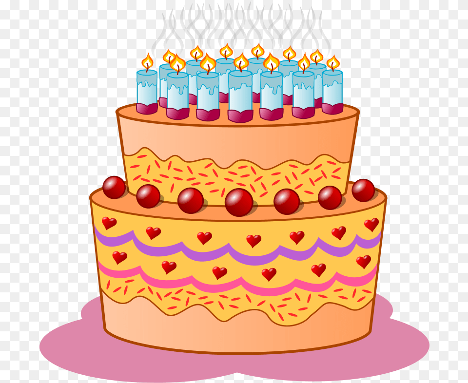 Birthday Cake Clipart Best Birthday Cake Public Domain, Birthday Cake, Cream, Dessert, Food Png