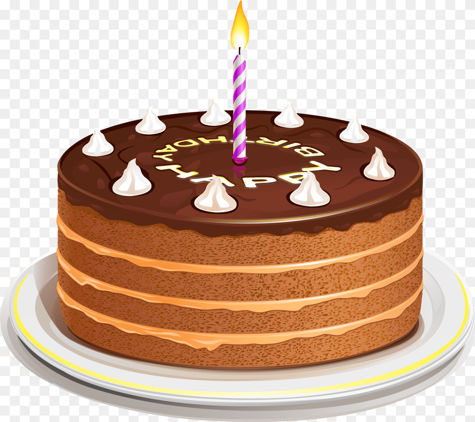 Birthday Cake Clipart Image Birthday Cake Candles, Birthday Cake, Cream, Dessert, Food Free Png