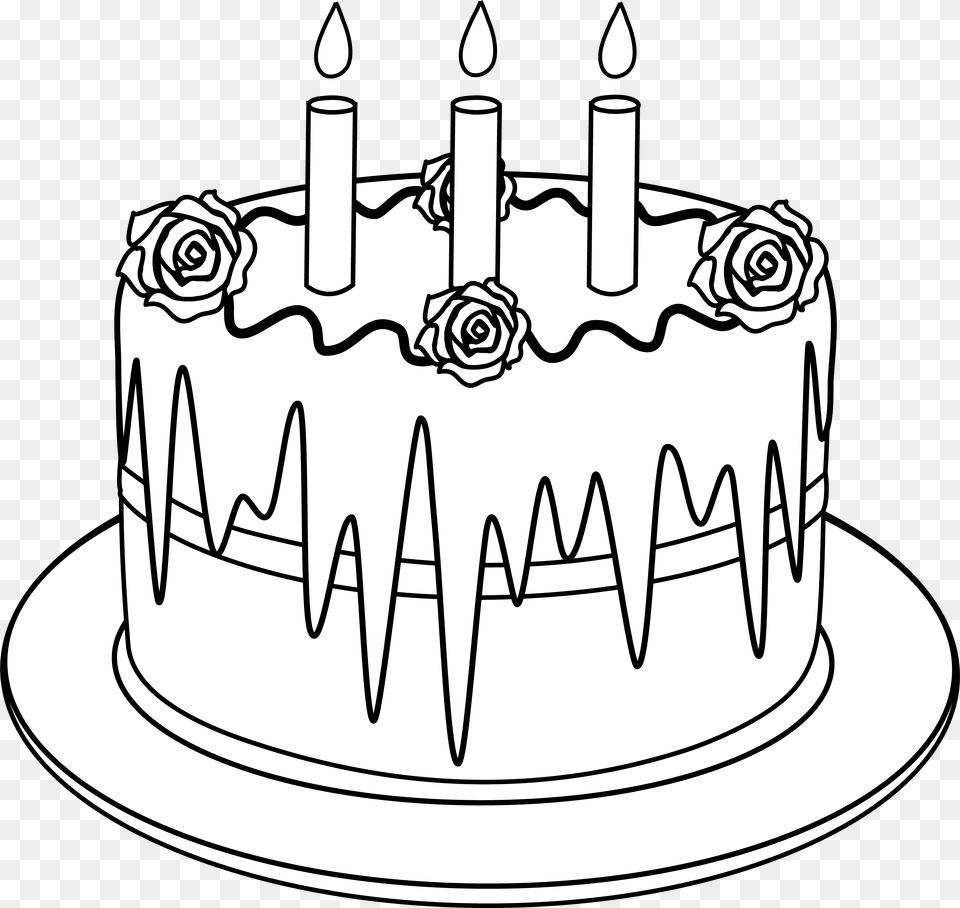 Birthday Cake Clipart Outline Clip Art Stock, Birthday Cake, Cream, Dessert, Food Free Transparent Png