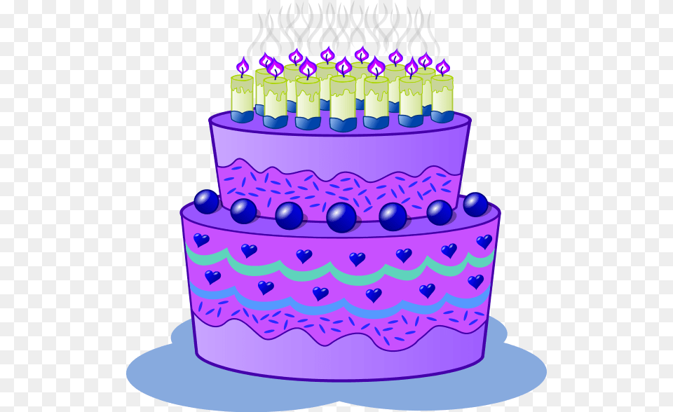 Birthday Cake Clipart Winter Purple Birthday Cake, Birthday Cake, Cream, Dessert, Food Free Png