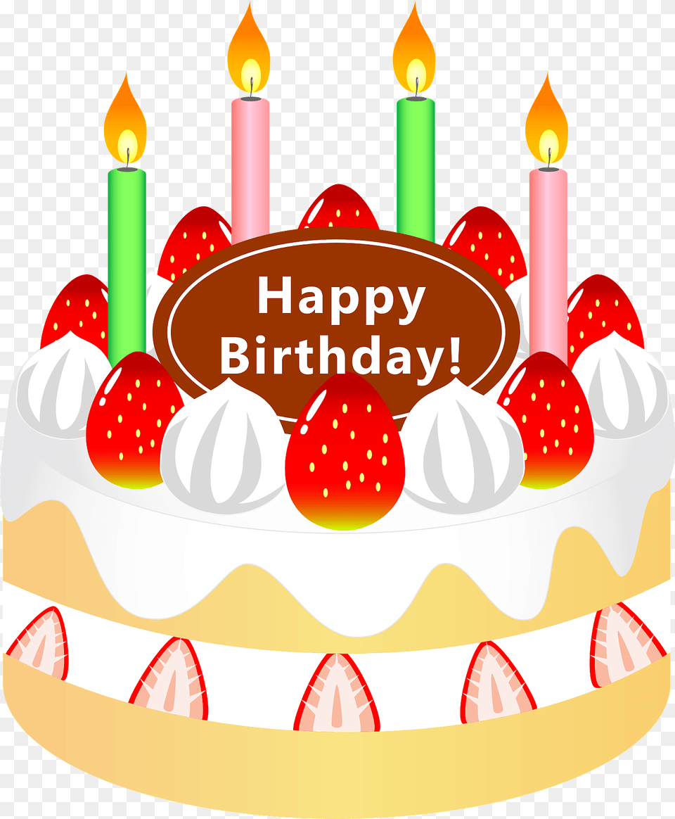 Birthday Cake Dessert Clipart, Birthday Cake, Cream, Food Png Image
