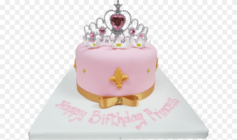 Birthday Cake Princess Tiara Birthday Cake, Birthday Cake, Cream, Dessert, Food Free Png Download