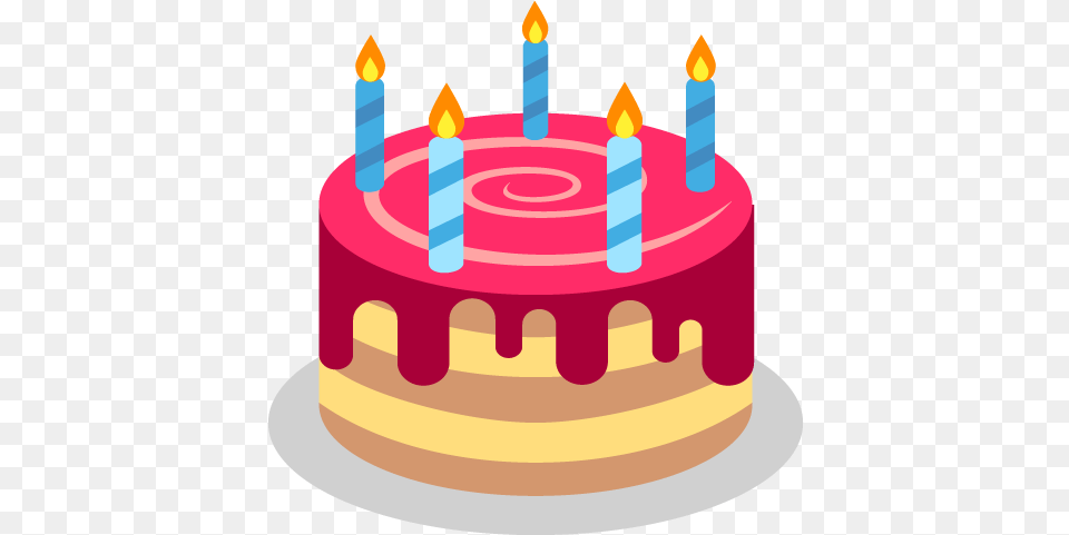 Birthday Cake Emoji Vector Icon Sound Happy Birthday Song Gif, Birthday Cake, Cream, Dessert, Food Png Image