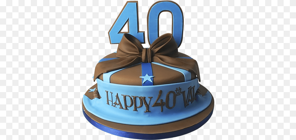 Birthday Cake For His 40th Birthday Cake, Birthday Cake, Cream, Dessert, Food Png Image