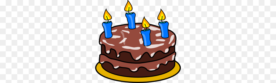 Birthday Cake Four Candles Clip Art, Birthday Cake, Cream, Dessert, Food Png Image