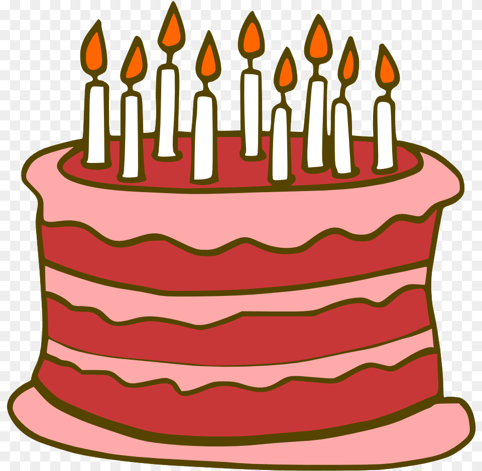 Birthday Cake Birthday Cake Coloring Page, Birthday Cake, Cream, Dessert, Food Free Png Download