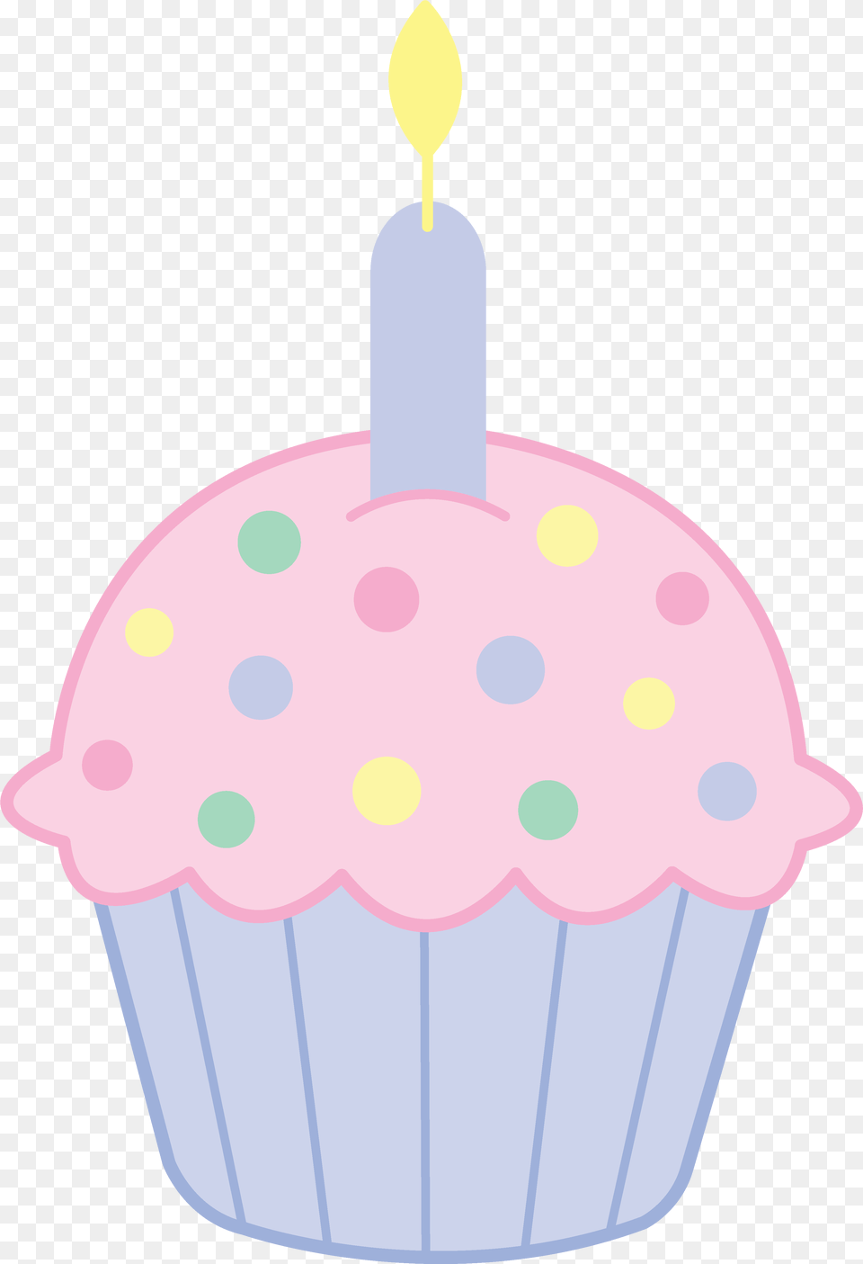 Birthday Cake Library Cupcake With Candle Cartoon, Cream, Dessert, Food, Icing Free Transparent Png