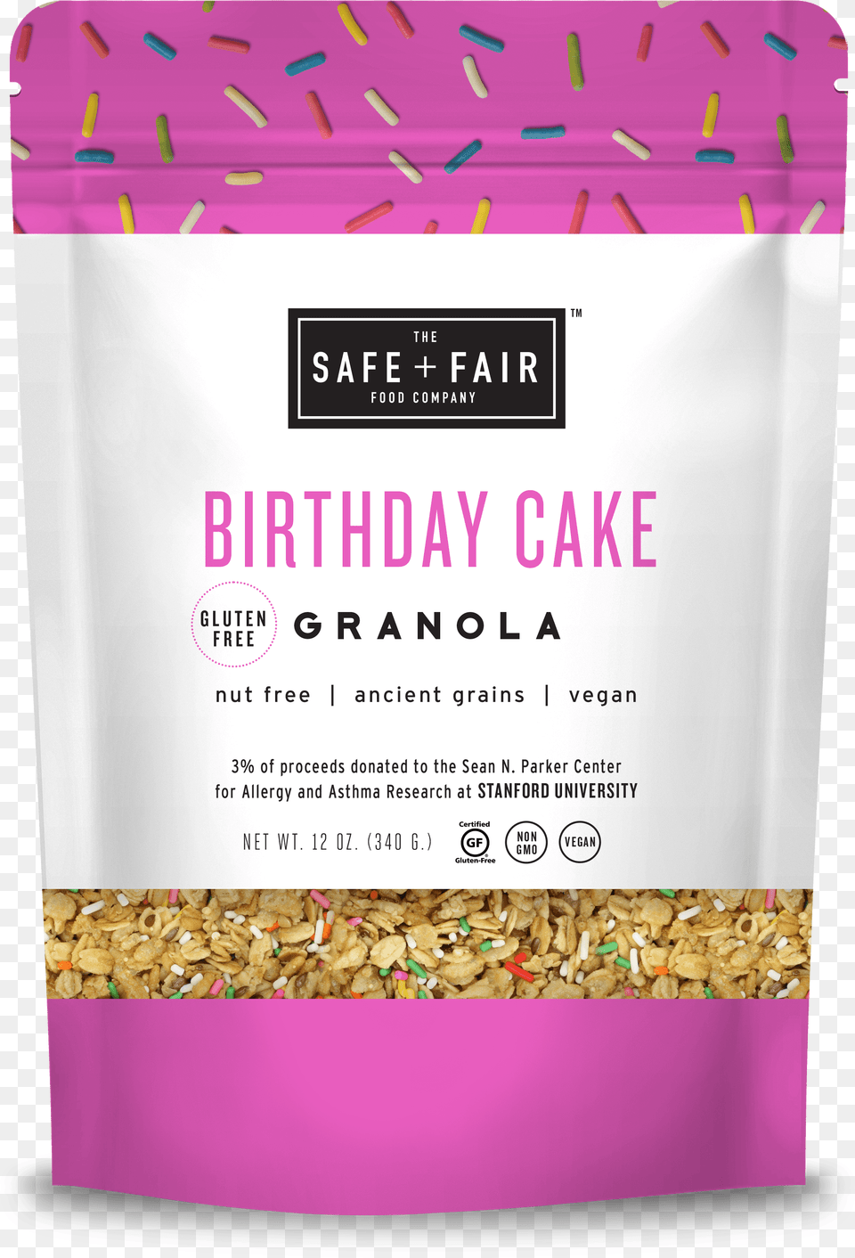 Birthday Cake Granola Safe And Fair Granola, Food, Grain, Produce, Business Card Free Png