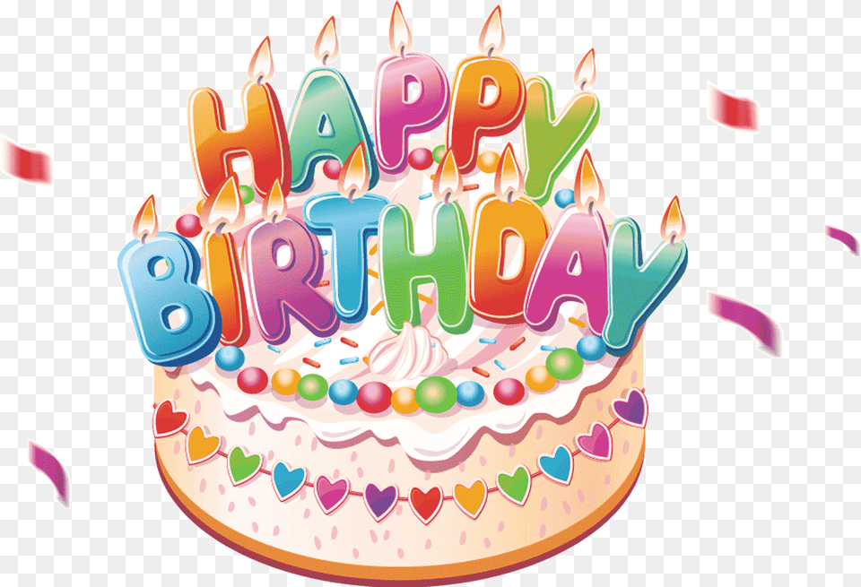 Birthday Cake Happy Birthday Cake Cartoon, Birthday Cake, Cream, Dessert, Food Png Image