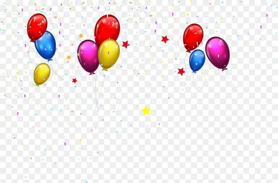 Birthday Cake Happy To Balloons Border Clip Art, Balloon, Paper Png Image