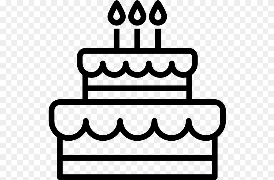 Birthday Cake Icon, Gray Free Png Download