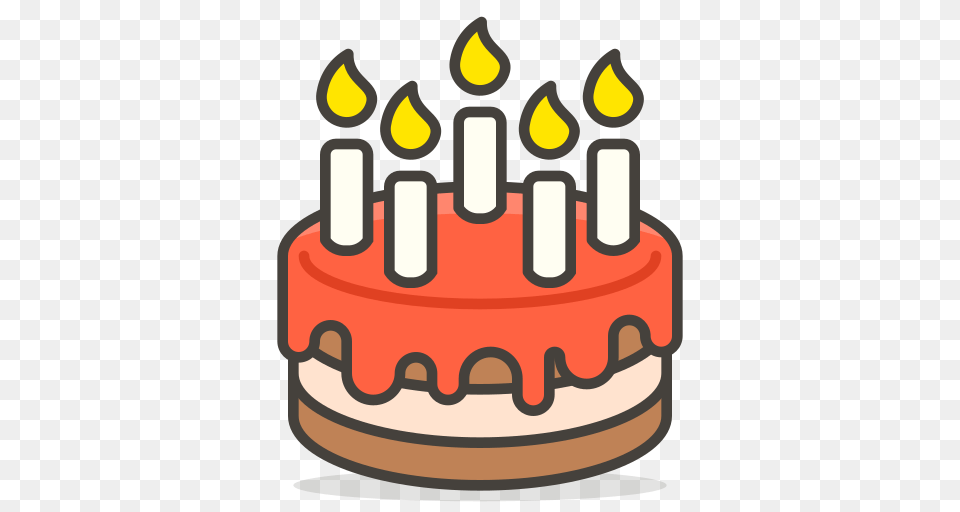Birthday Cake Icon Of Vector Emoji, Birthday Cake, Cream, Dessert, Food Png Image