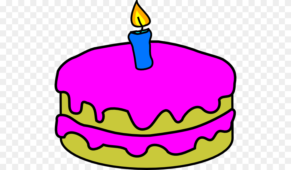 Birthday Cake One Year Clipart, Birthday Cake, Cream, Dessert, Food Free Png