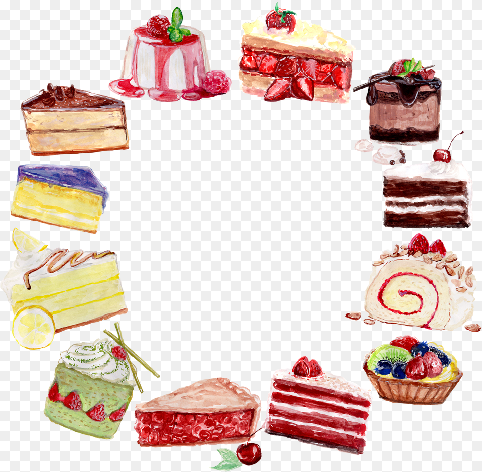 Birthday Cake Painting Watercolor Free Png Download