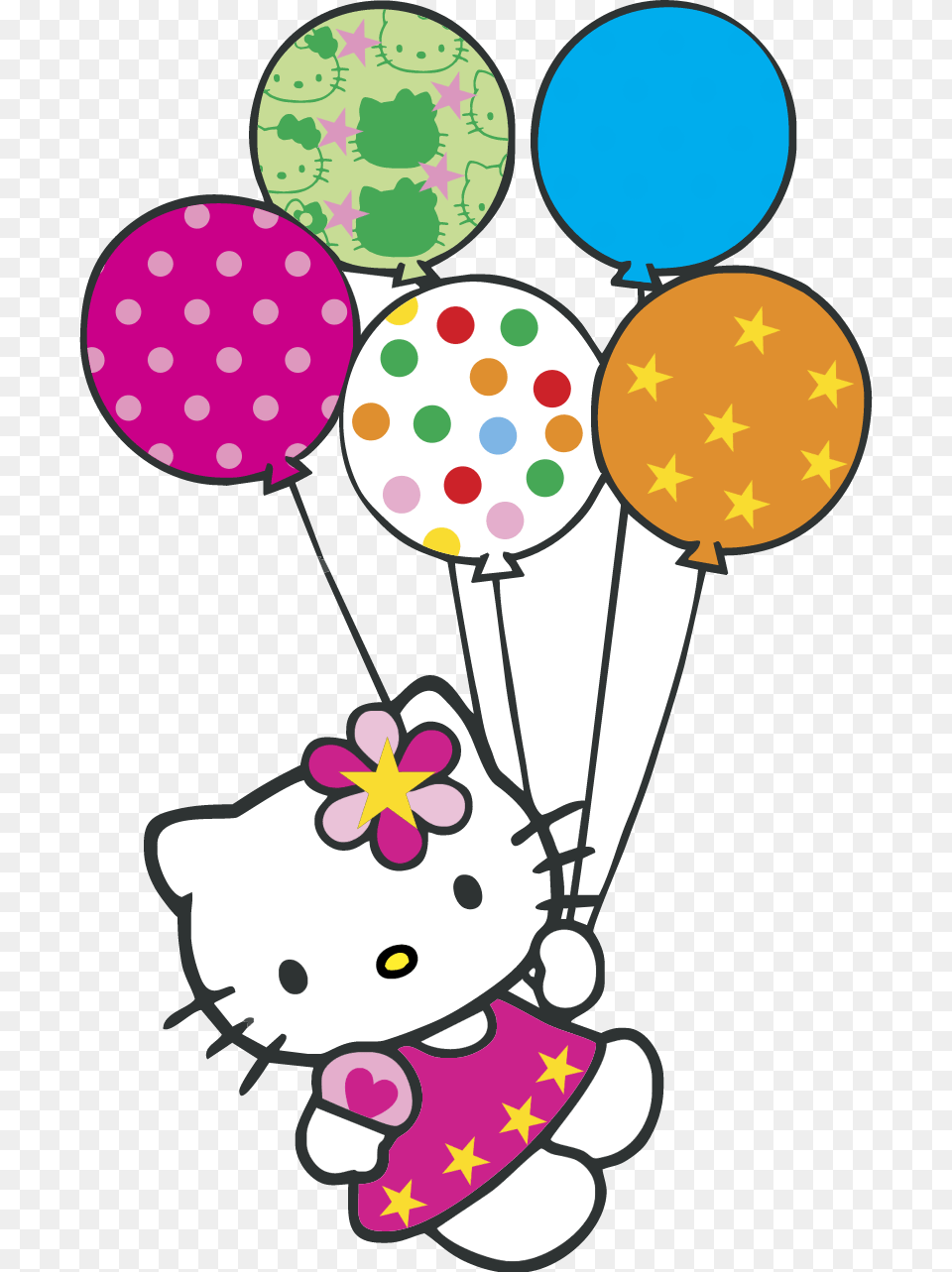 Birthday Cake Party Clip Art Transparent Birthday Hello Kitty, Applique, Balloon, Pattern, People Free Png Download