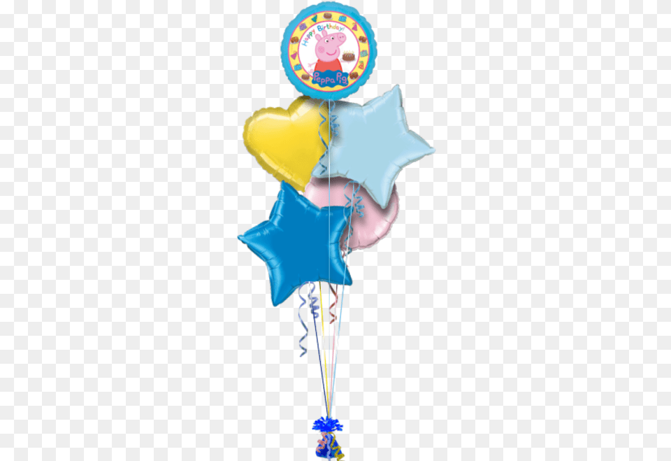 Birthday Cake Peppa Pig Birthday Balloon Peppa Pig Happy Birthday Round Foil Balloon Inflated, Nature, Outdoors, Snow, Snowman Free Png Download
