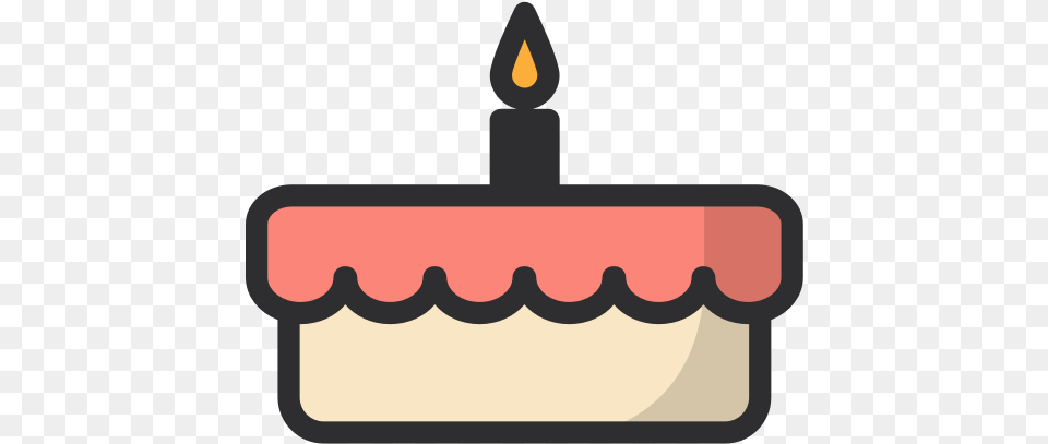 Birthday Cake Pink Icon Png Image